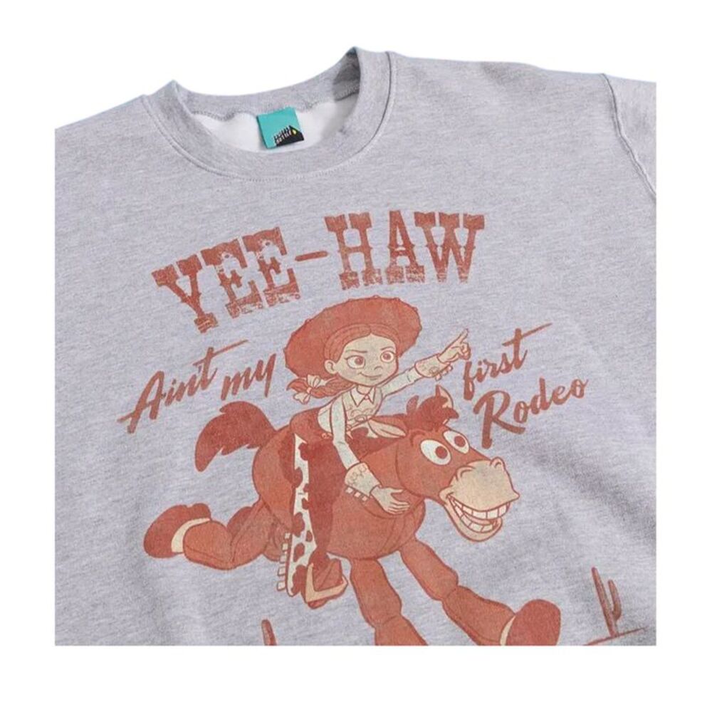 Toy Story Unisex Adult Yee-Haw Jessie Marl Sweatshirt / Gray Marl - Picture 3 of 3